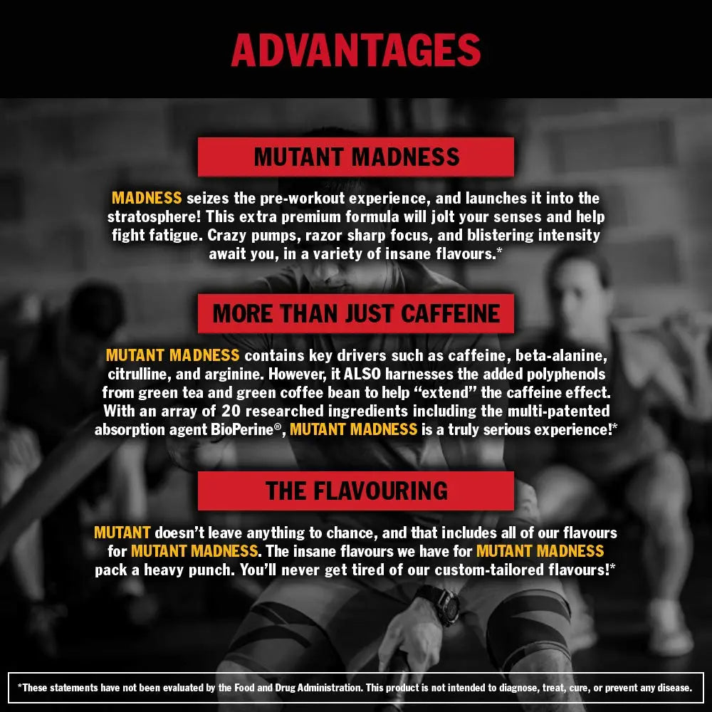 Mutant Madness - Redefines The Pre-Workout Experience and Takes it to a Whole New Mutant Au supplements