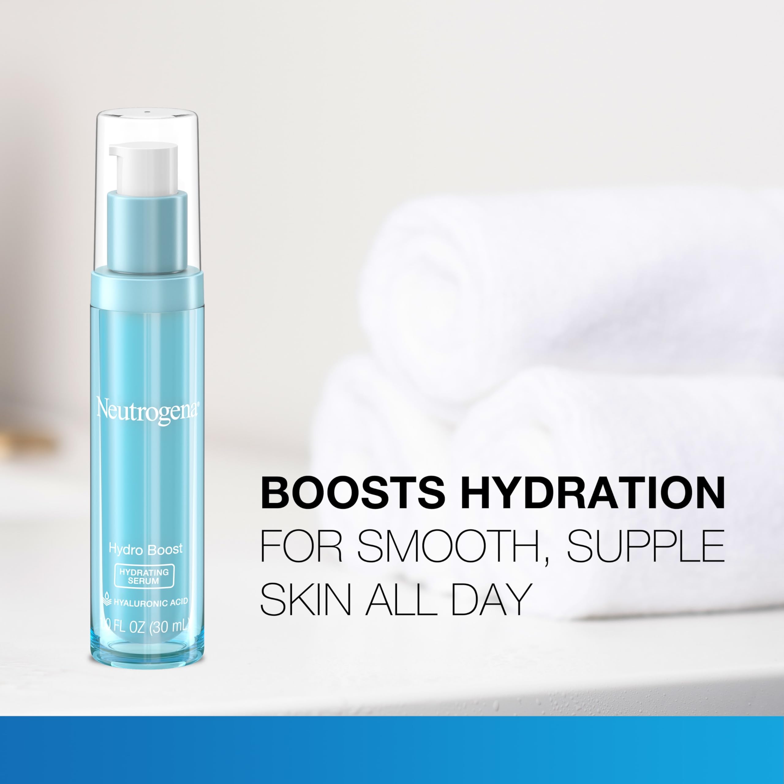 Neutrogena Hydro Boost Hydrating Hyaluronic Acid Face & Neck Serum, Fast-Absorbing