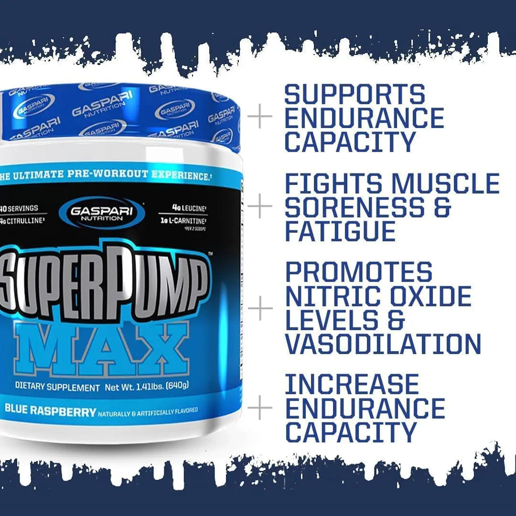 Gaspari Nutrition SuperPump Max Blue Raspberry Ice - 1.41 lbs Gaspari Nutrition Au supplements