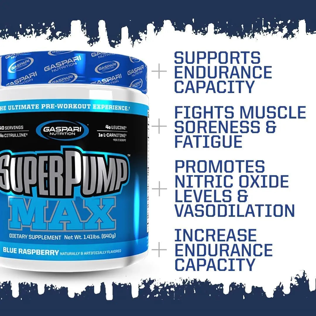 Gaspari Nutrition SuperPump Max Blue Raspberry Ice - 1.41 lbs Gaspari Nutrition Au supplements
