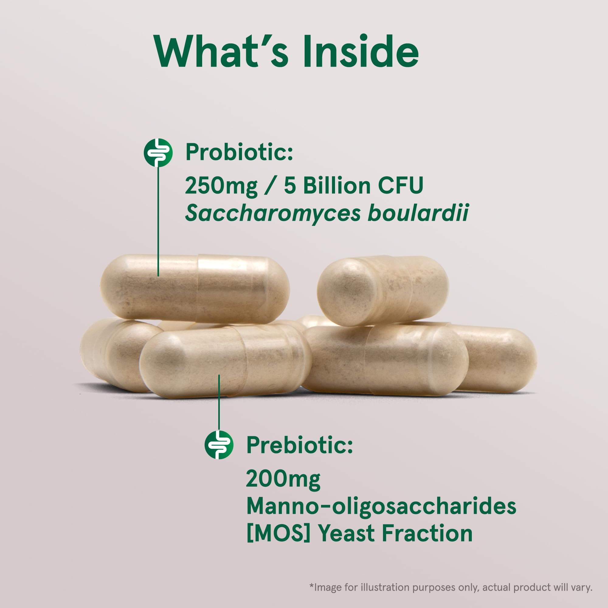 Jarrow Formulas Saccharomyces Boulardii + MOS Probiotics for Digestive Health and Intestinal Tract Support - 5 Billion CFU Per Serving - 90 Delayed Release Caps