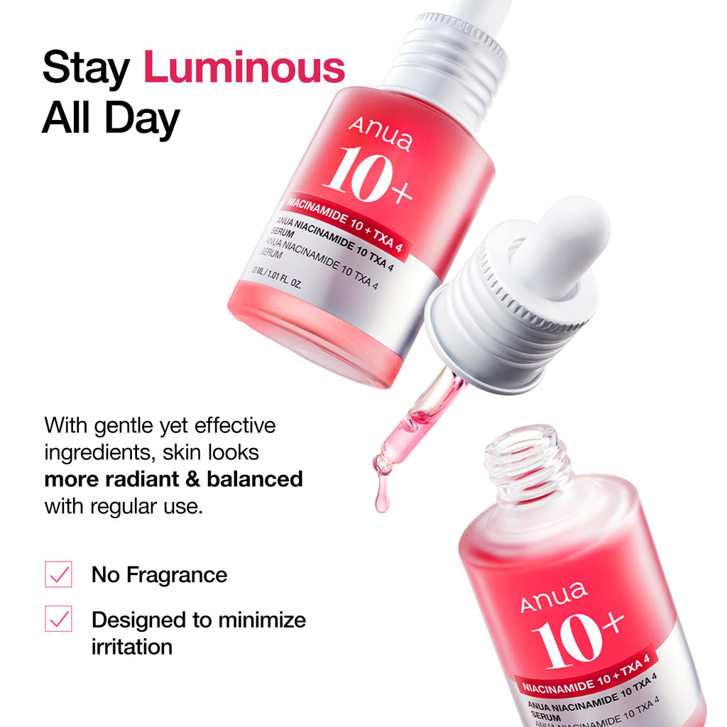 Anua Niacinamide 10 + TXA 4 Serum, Dark Spot Care, Hyaluronic Acid, Tranexamic Acid