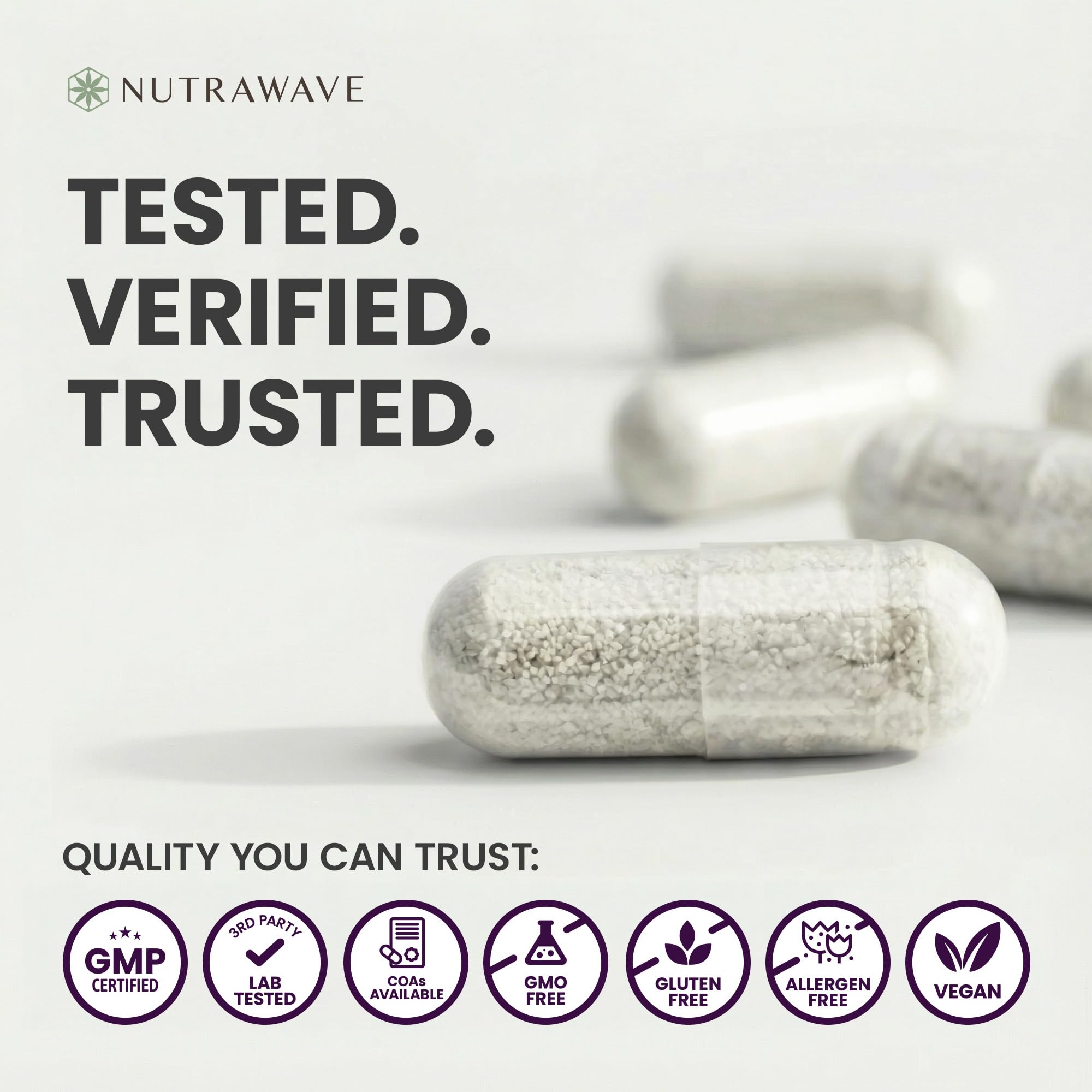 Nutrawave 50 Billion Probiotics for Women & Men, 15 Strains Active Culture. Relieves Bloating & Constipation, Improved Digestion & Gut Health Supplement, Vegan. 60 Powerful Small Capsules. Nutra Wave Au supplements