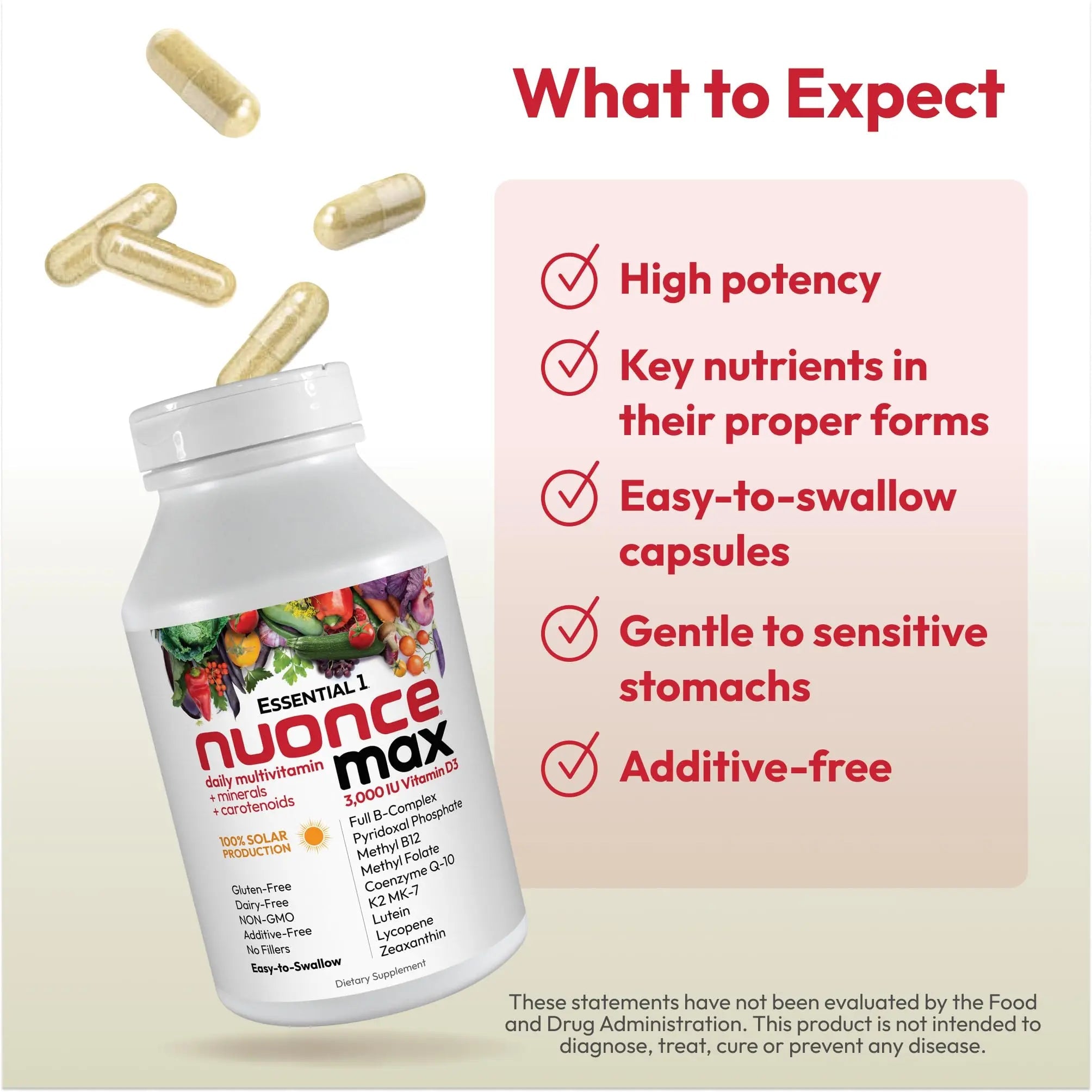 ANDREW LESSMAN Essential-1 nuonce max Multivitamin 3000 IU Vitamin D3 360 Small Capsules. 100 mcg Methyl B12 ANDREW LESSMAN Au supplements