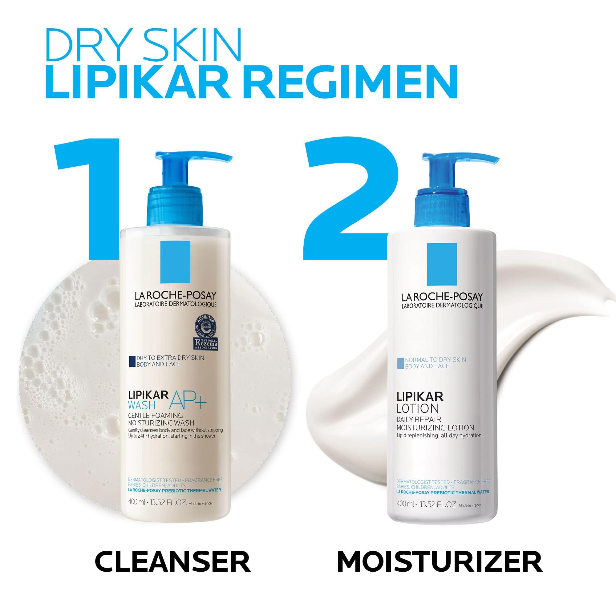 La Roche-Posay Lipikar Body Lotion Daily Repair Moisturizing Cream, Fragrance Free Body
