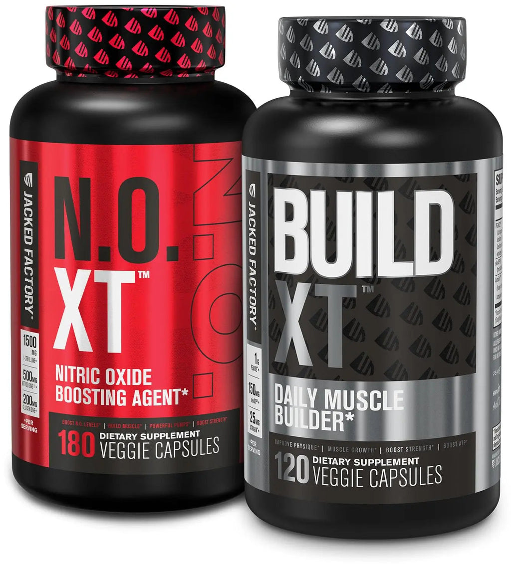 Jacked Factory Muscle Builder Supplement Stack - Build-XT Muscle Builder & N.O. XT Nitric Jacked Factory Au supplements