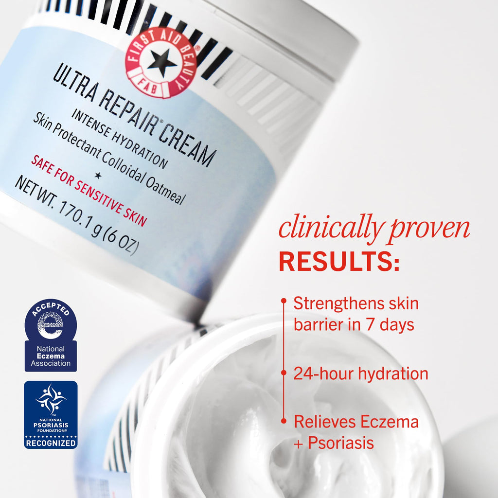 First Aid Beauty - Ultra Repair Cream, Intense Hydration Whipped Colloidal Oatmeal, Clinically Proven to Strengthen Skin Barrier in 7 Days