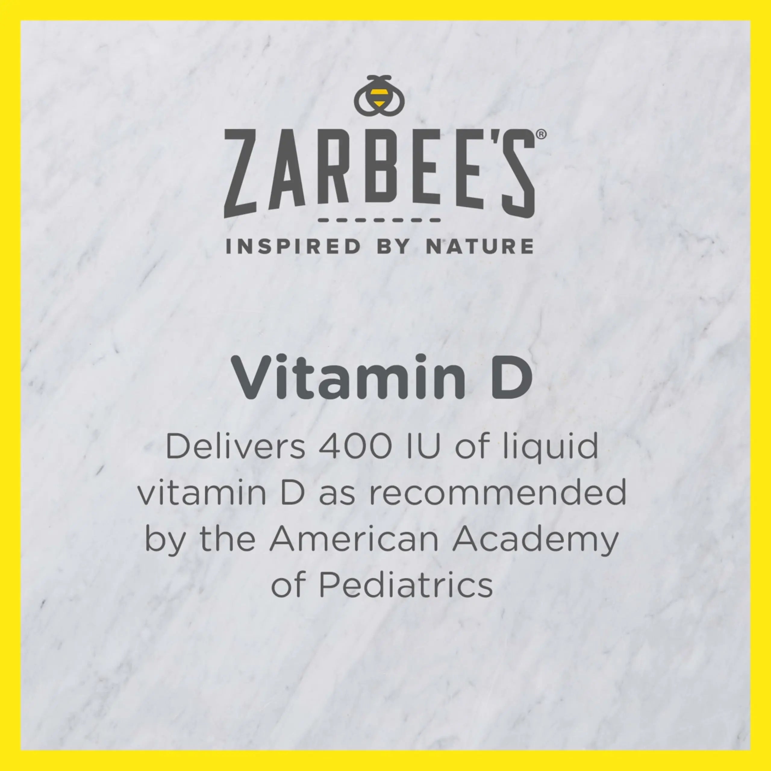 Zarbee's Vitamin D Drops for Infants, 400IU (10mcg) Baby & Toddler Liquid Supplement, Newborn & Up, Dropper Syringe Included, 0.47 Fl Oz Zarbee's Au supplements