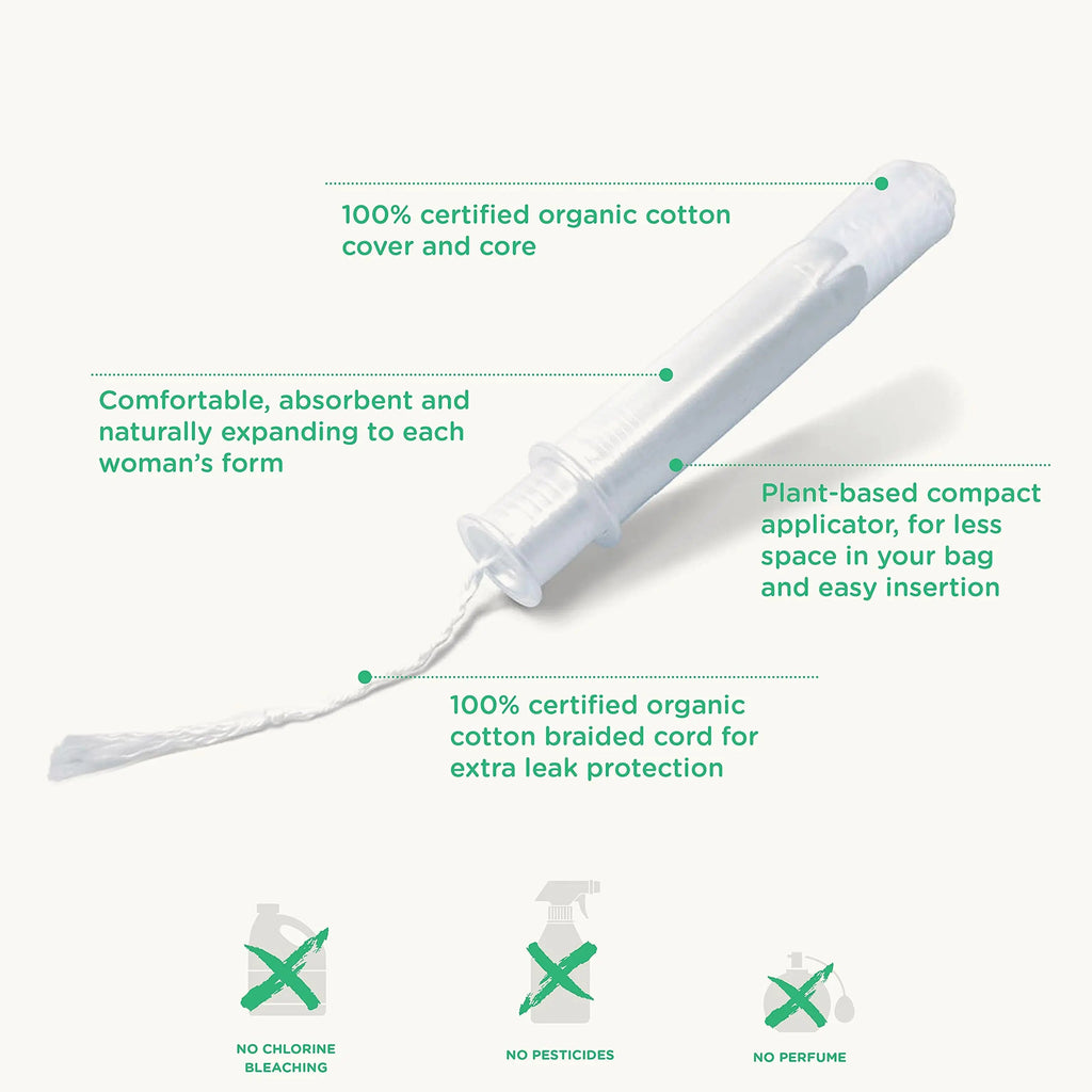 Oi | Organic Initiative - Tampons | Regular/Super Absorbency | Organic Cotton, Unscented oi Au supplements