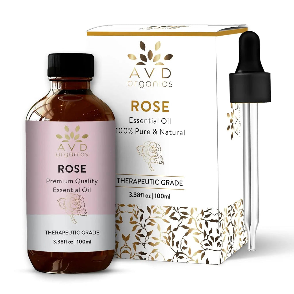 AVD Organics Rose Essential Oil for Diffuser - Premium Quality Therapeutic Grade Rose Oil AVD ORGANICS Au supplements