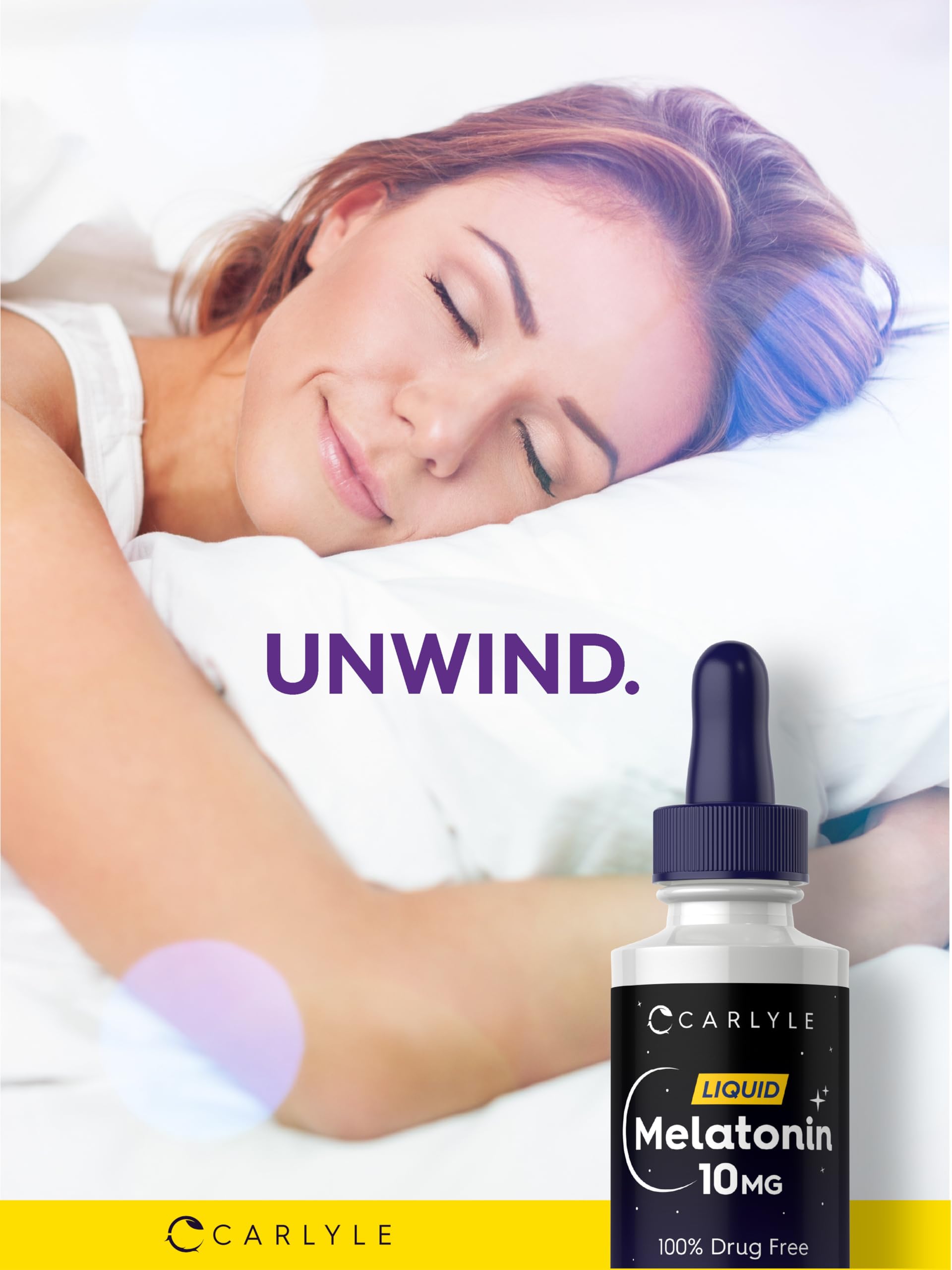 Carlyle Melatonin 10mg | 2 fl oz Liquid Drops | Berry Flavor | for Adults | Non-GMO, Vegetarian Supplement