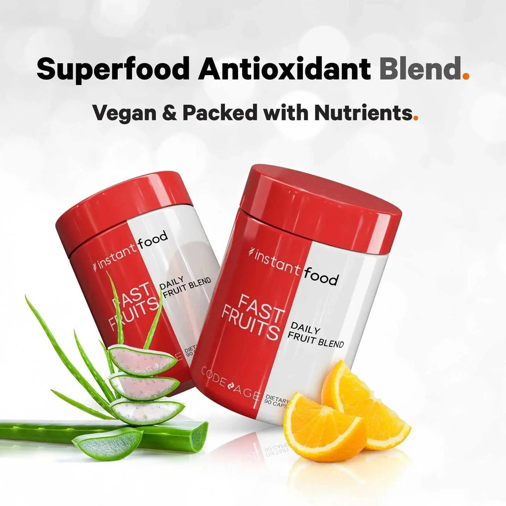 Codeage Instantfood Fast Fruits, Over 15 Fruits Powders Equivalent All-in-One, Vegan Daily Whole Food Vitamins - Berries, Antioxidant Polyphenols Codeage Au supplements