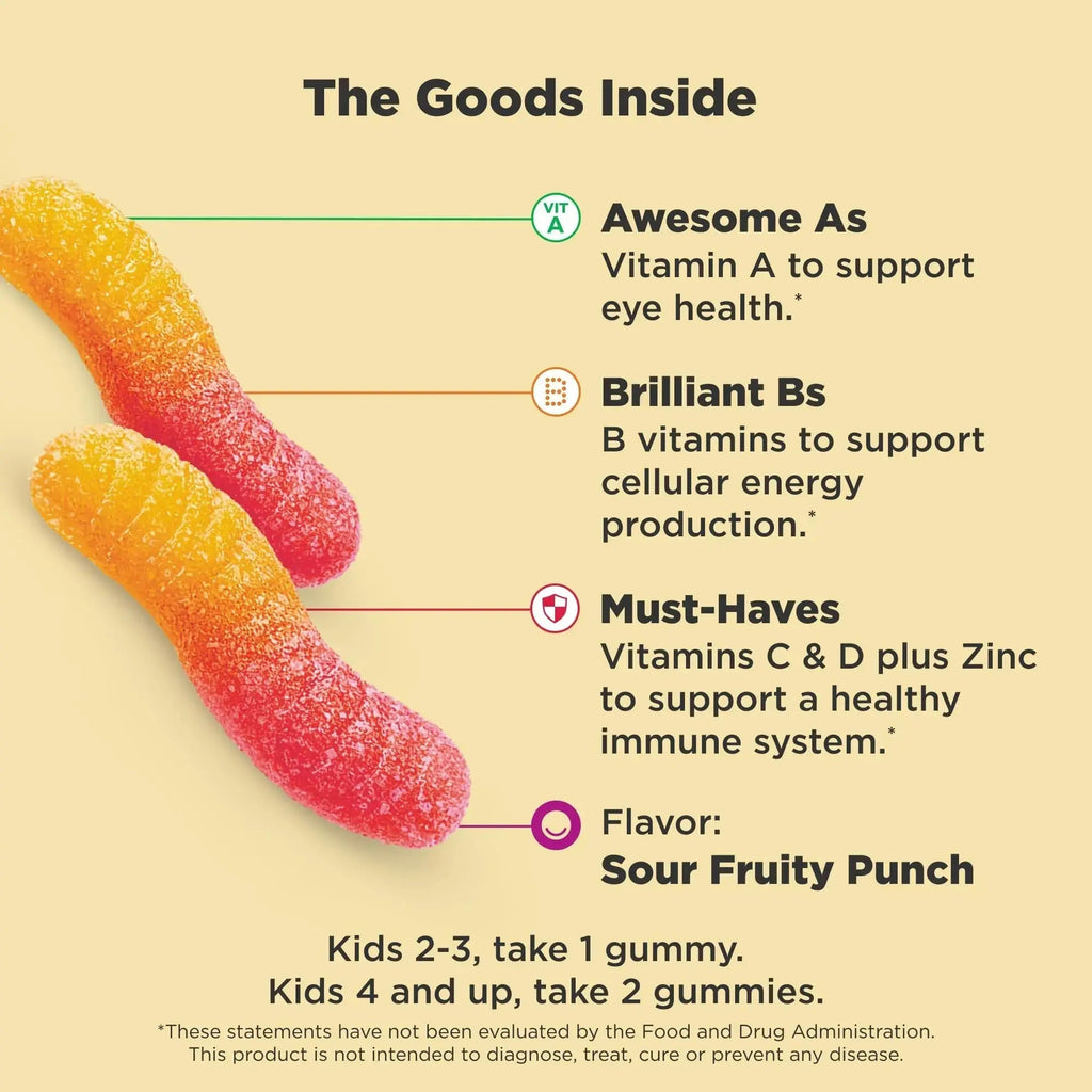 OLLY Kids Multivitamin Gummy Worms, Overall Health and Immune Support, Vitamins and Minerals A, C, D, E, Bs and Zinc OLLY Au supplements