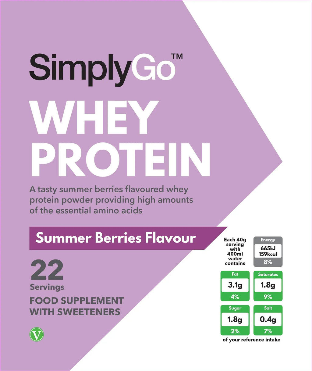 SimplyGo Whey Protein Powder | 900g | Simply Add 30g to Water, Juice or Shakes Simply Supplements Au supplements