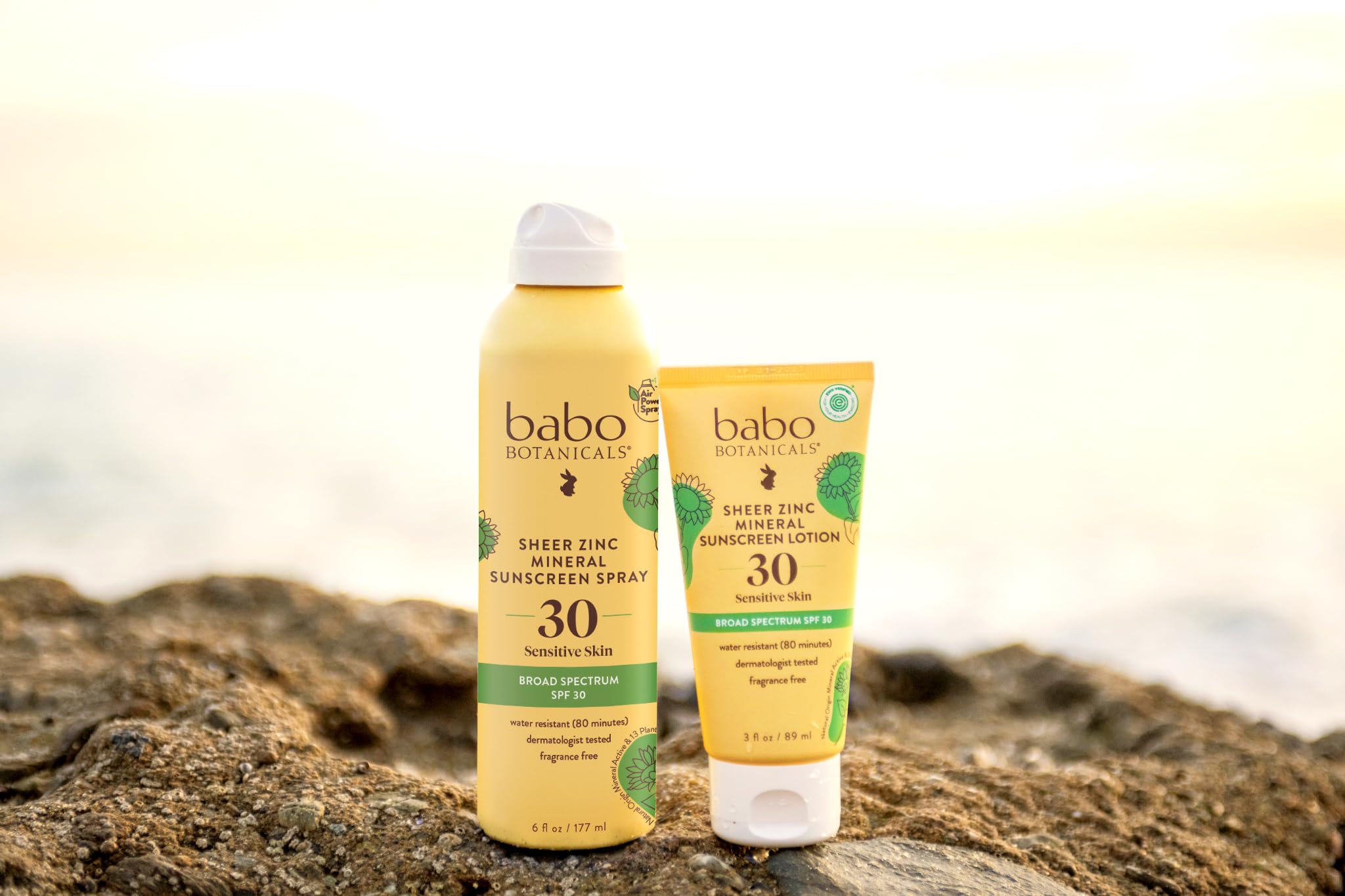 Babo Botanicals Zinc Sunscreen Lotion SPF 30 with 100% Mineral Actives, Non-Greasy, Water-Resistant, Fragrance-Free