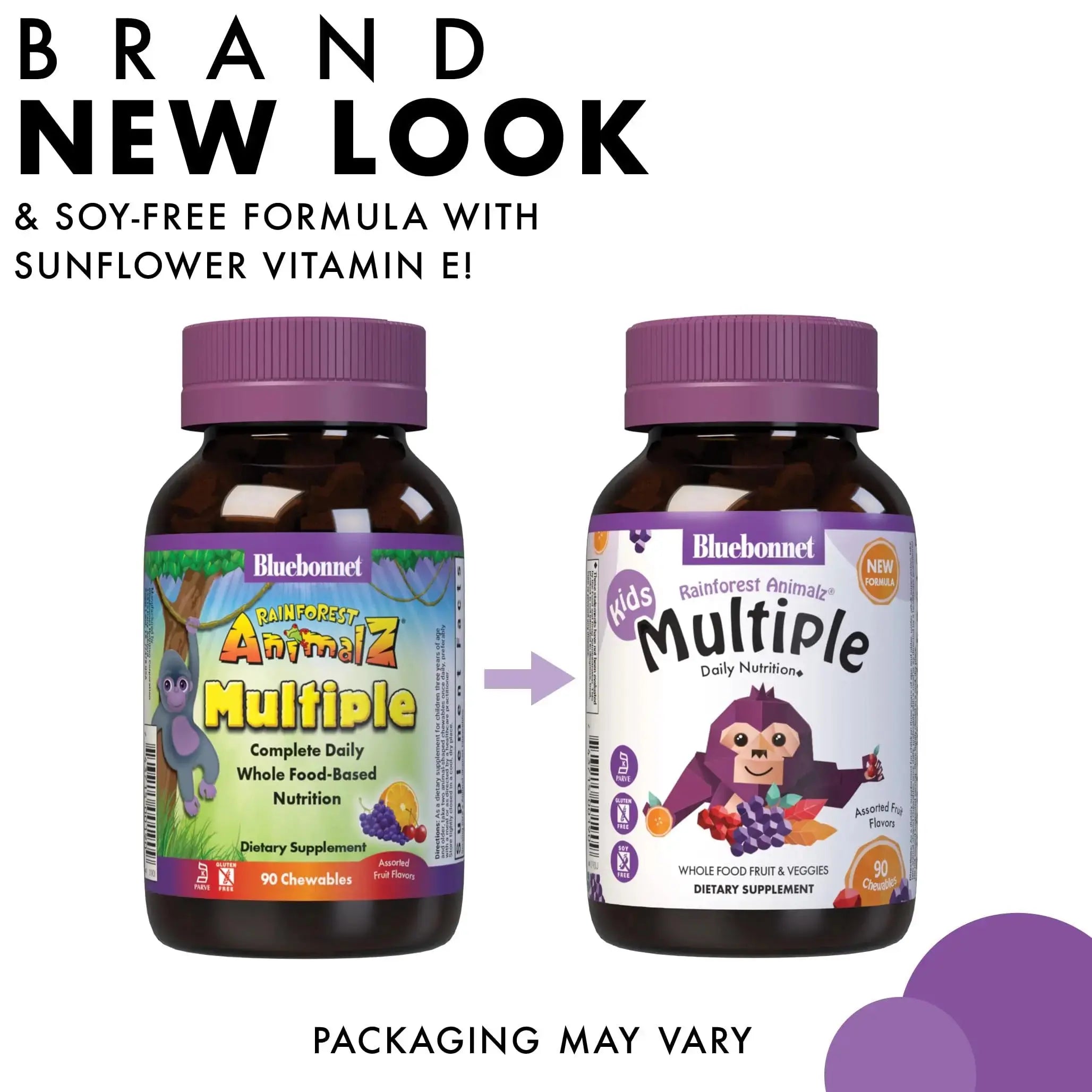 Bluebonnet Nutrition Rainforest Animalz Whole Food Based Multiple Chewable Tablets, Kids Multivitamin & Mineral, Vitamin C, D3, Iron BlueBonnet Au supplements
