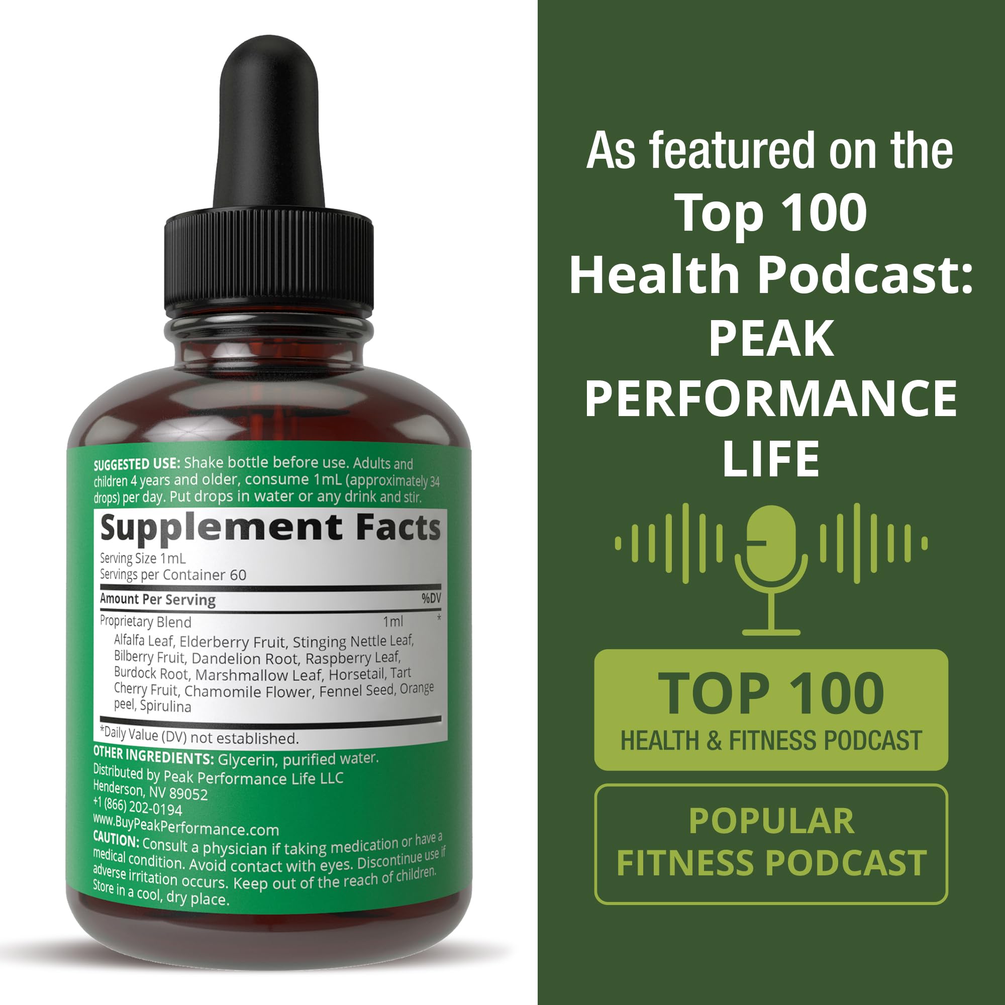 Kids Vitamins from Herbs. Liquid Kids Herbal Multivitamin. No Bitter Taste. Sugar Free 14-in-1 Vegan Supplement Drops for Toddlers, Children, Teens. Mixed in Water They Won't Even Taste It Peak Performance Au supplements
