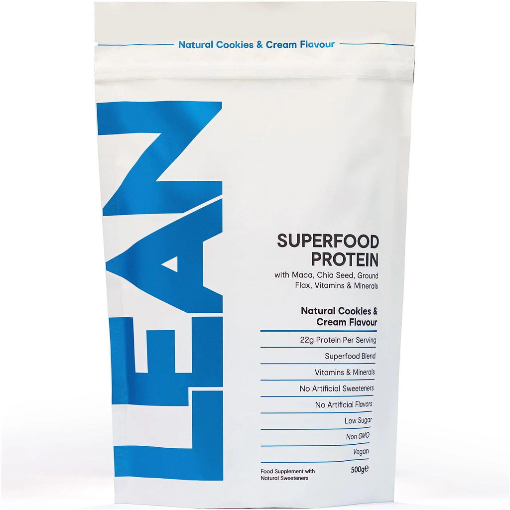 LEAN with Lilly Superfood Protein Vegan Protein Plant Based Protein Cookies and Cream Flavour 500g Lean With Lilly Au supplements