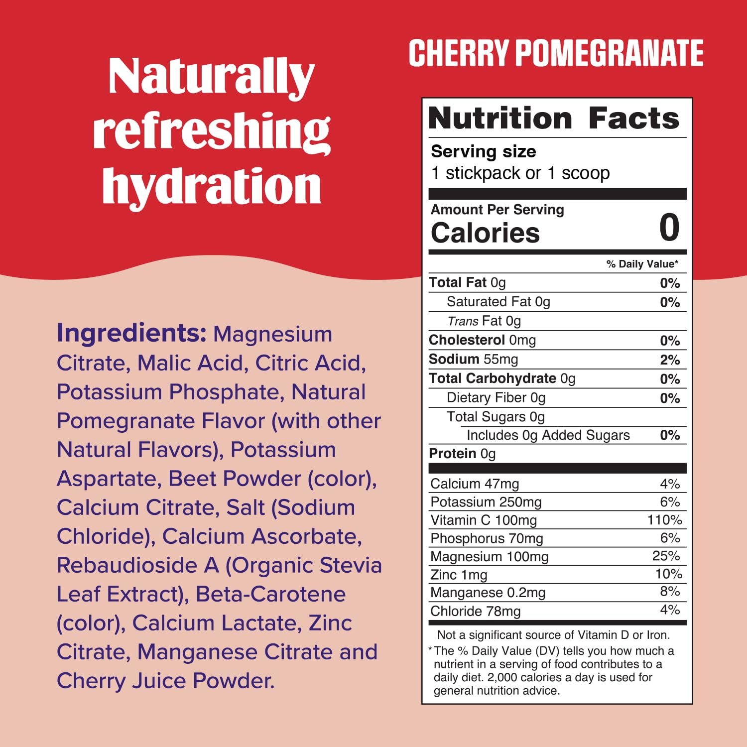 Ultima Replenisher Daily Electrolyte Powder Drink Mix – Sugar Free – Cherry Pomegranate, 30 Servings – Hydration Powder with 6 Electrolytes