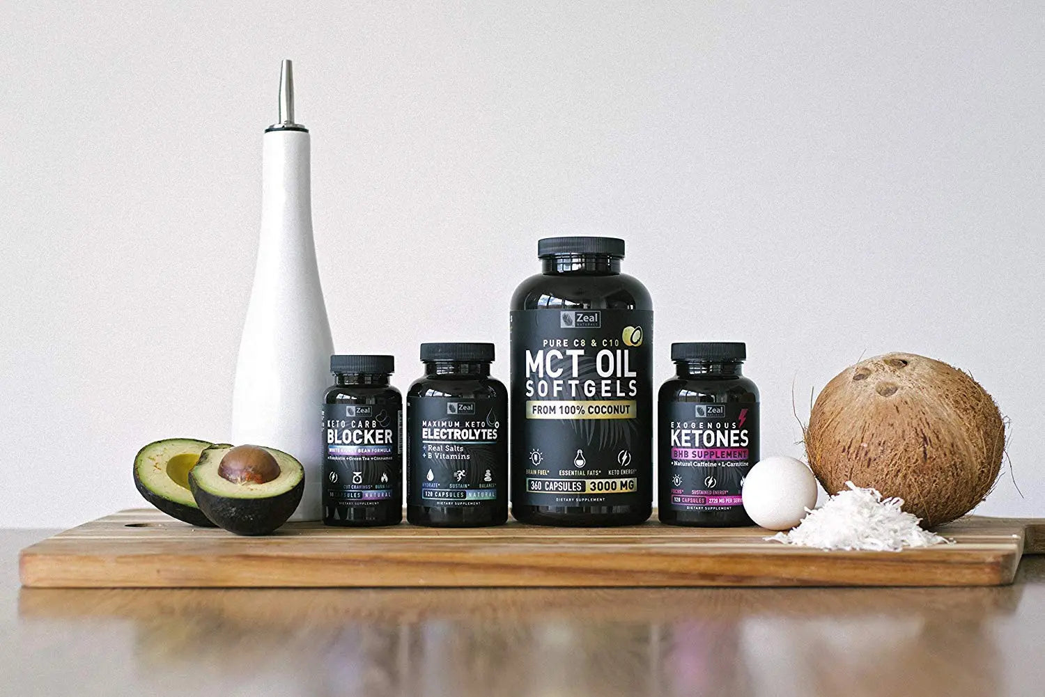 Pure MCT Oil Capsules (360 Softgels | 3000mg) 4 Month Supply Keto Pills w Unrefined Coconut Zeal Naturals Au supplements