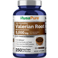 NusaPure Valerian Root 20:1 Extract, 250 mg Equivalent to 5000mg Per Veggie Caps, 250 Count, Vegan, Non-GMO, Bioperine NusaPure Au supplements