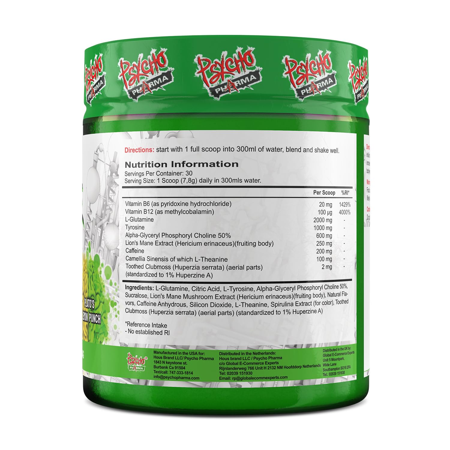Psycho Pharma. Infinite Brain Nootropic Game Changer. Compete Win (Plato's Lemon Punch, 30 Serving) Psycho Pharma Au supplements