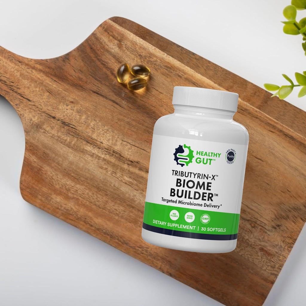 Healthy Gut Tributyrin-X | Most Bioavailable Butyrate Postbiotic for Gut Health & Leaky Gut Support | 99% Pure w/Zero Odor | 30 Softgels Healthy Gut Au supplements