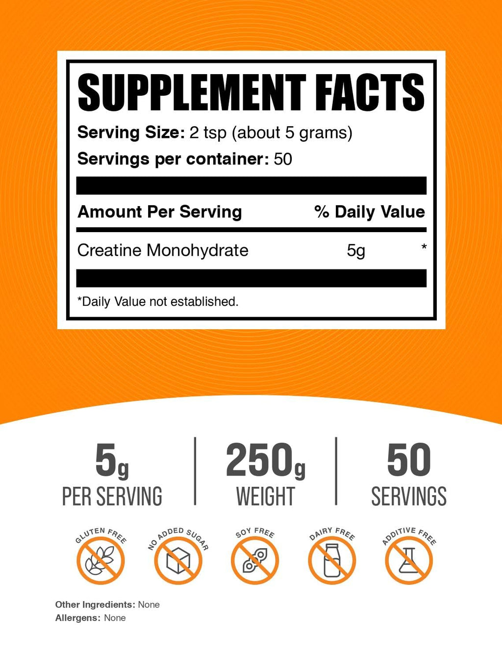 BulkSupplements.com Creatine Monohydrate Powder - Micronized Creatine Powder, Unflavored - Pure & Gluten Free, 5g (5000mg) per Servings, 250g (8.8 oz) (Pack of 1) BulkSupplements Au supplements