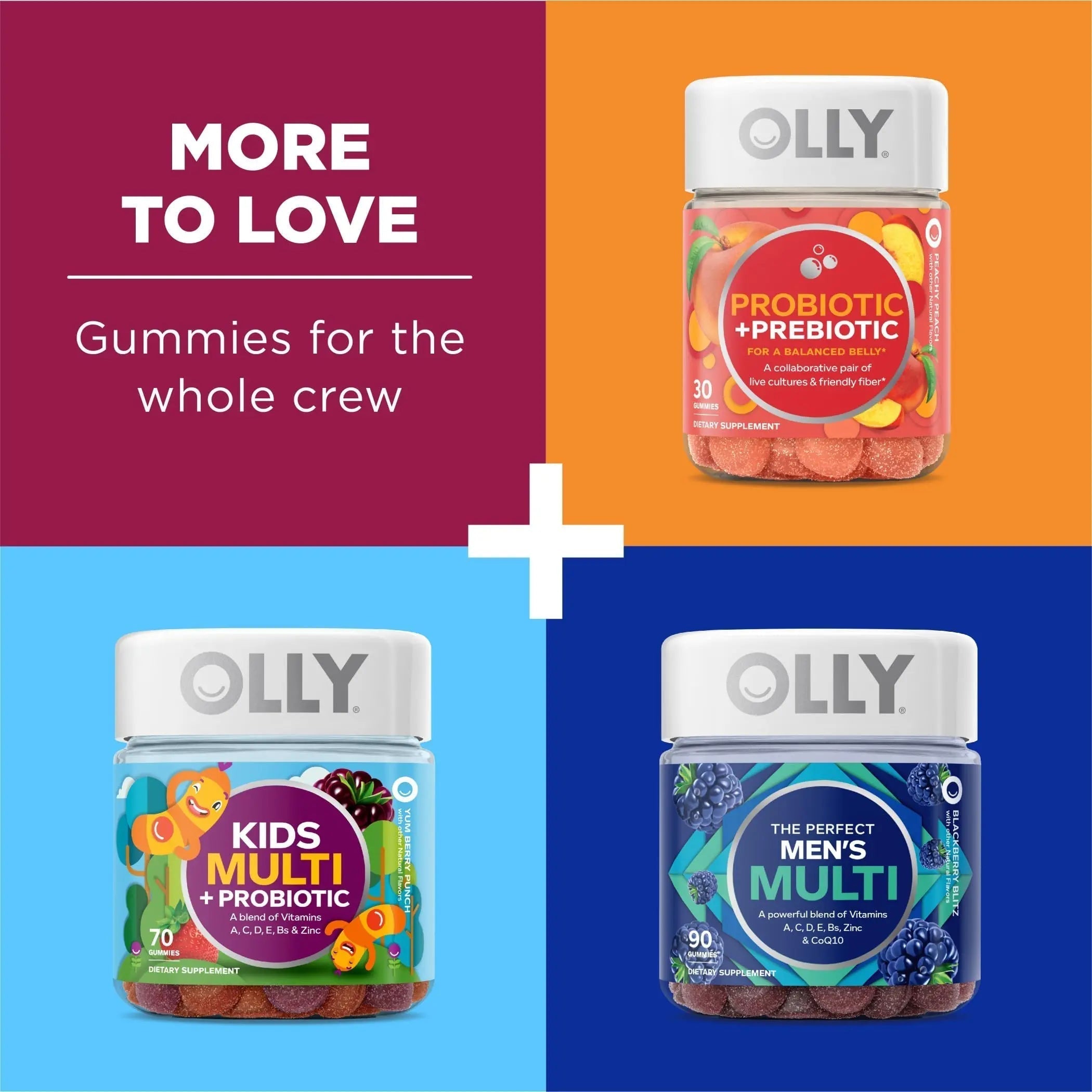 OLLY Immunity Sleep and Women's Multivitamin Gummy Vitamin Bundle (60 + 90 Count) OLLY Au supplements