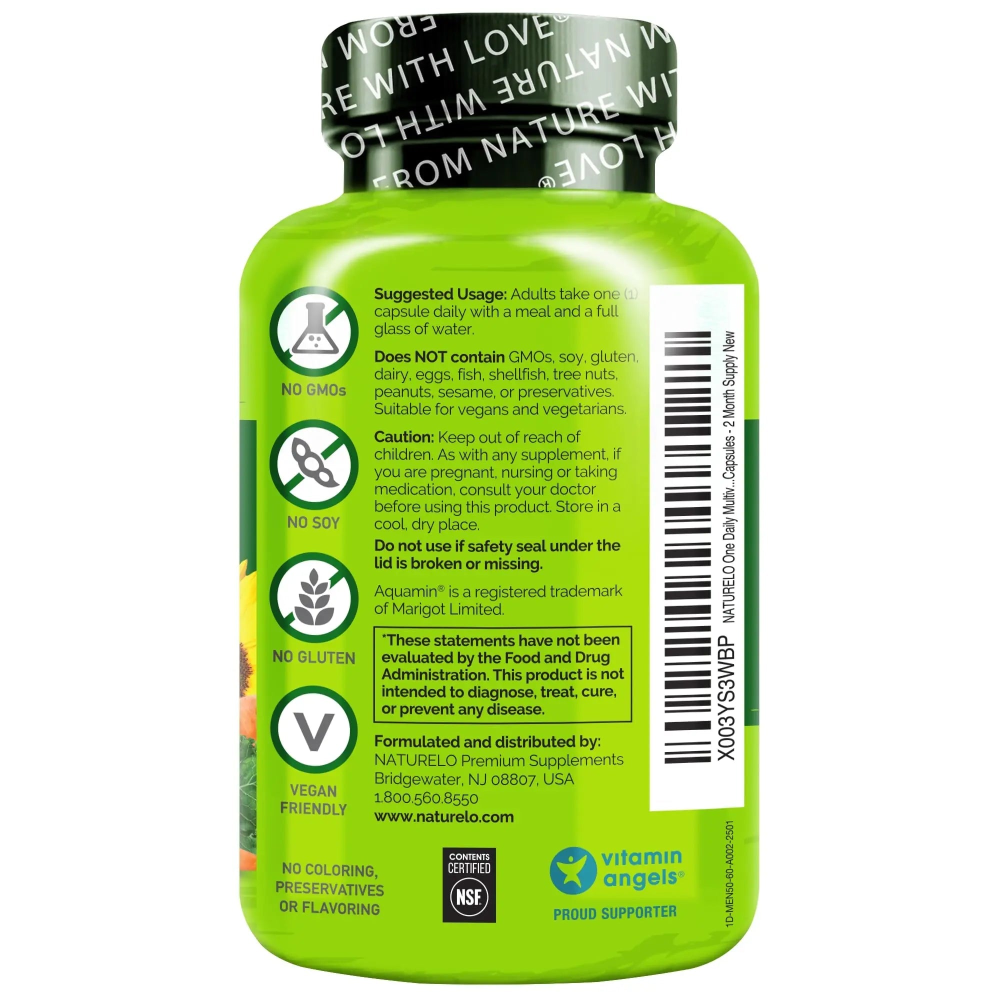 NATURELO Mens Multivitamins for Men 50+ - One Daily Multivitamin for Men with Vitamins, Minerals & Organic Whole Foods NATURELO Au supplements