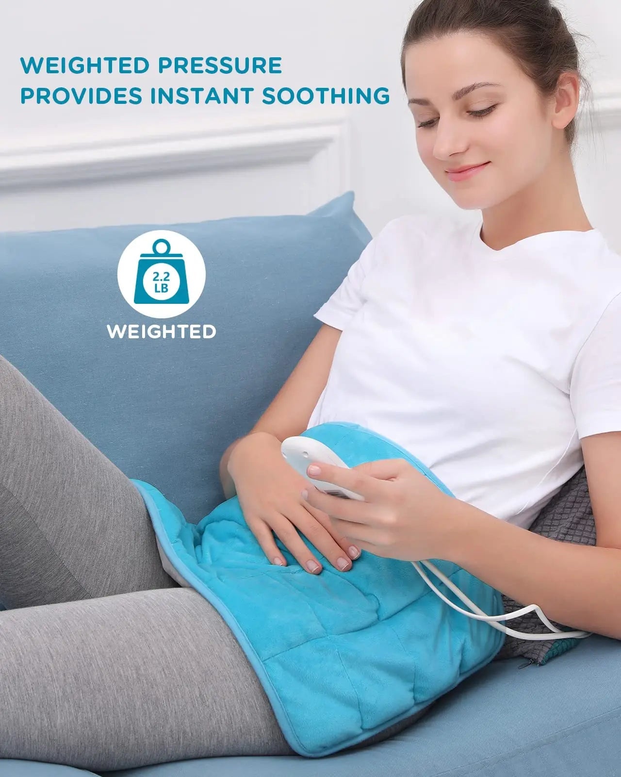Comfytemp Weighted Heating Pad for Back Pain Relief, FSA/HSA Eligible 2.2lb Electric Heating Comfytemp Au supplements