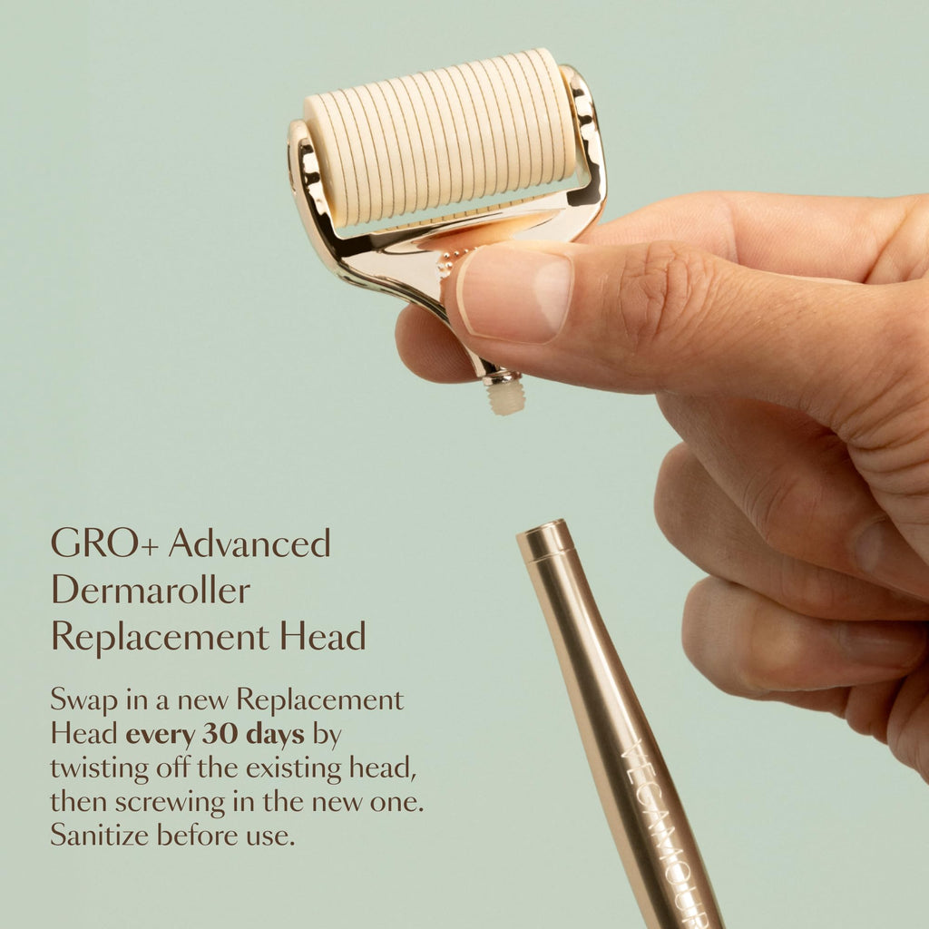 VEGAMOUR GRO+ Advanced Dermaroller | 1,200 Microneedle 0.25mm Scalp Tool | Gently Exfoliates the Scalp | Wide Head for Maximum Coverage VEGAMOUR Au supplements