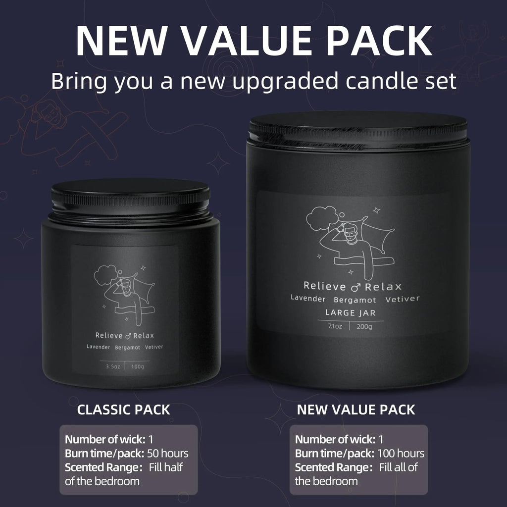 TRINIDa Large Sleep Scented Candles, Black Jar Natural Soy Candles for Home Scented, Candle Gift TRINIDa Au supplements