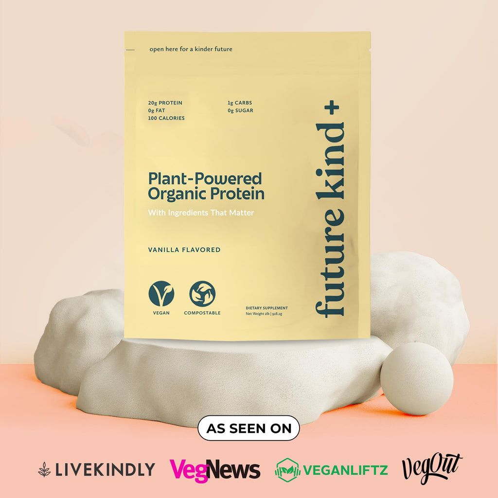 Future Kind Vegan Protein Powder, Vanilla, Pea Plant Protein for Lean Muscle with Iron & Fiber, Whey-Free, Sugar-Free, Soy-Free, Non-Dairy (34 Servings) Future Kind Au supplements
