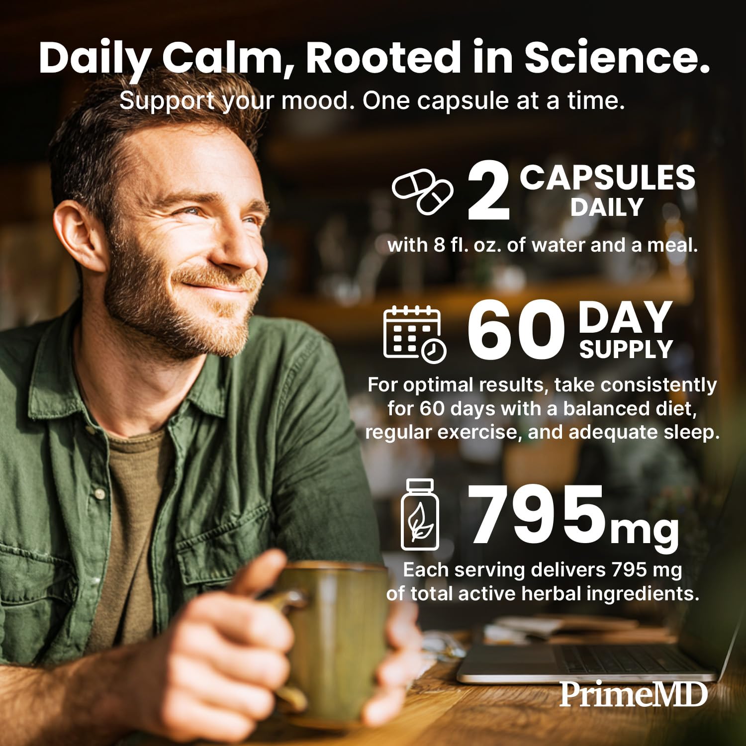 5-in-1 Cortisol Supplement for Women and Men with Ashwagandha for Calmness, Focus, and Adrenal Support Supplements with Shilajit Extract, Magnesium Glycinate, Probiotics (120 ct) (Pack of 1) PrimeMD Au supplements
