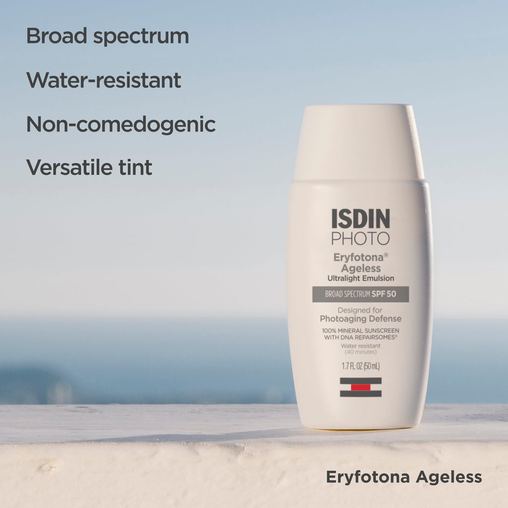 ISDIN Eryfotona Ageless SPF 50 (1.7 Fl Oz) | Tinted Mineral Sunscreen for Face with Zinc Oxide | Anti-Aging Sunscreen with DNA Repairsomes & Vitamin E