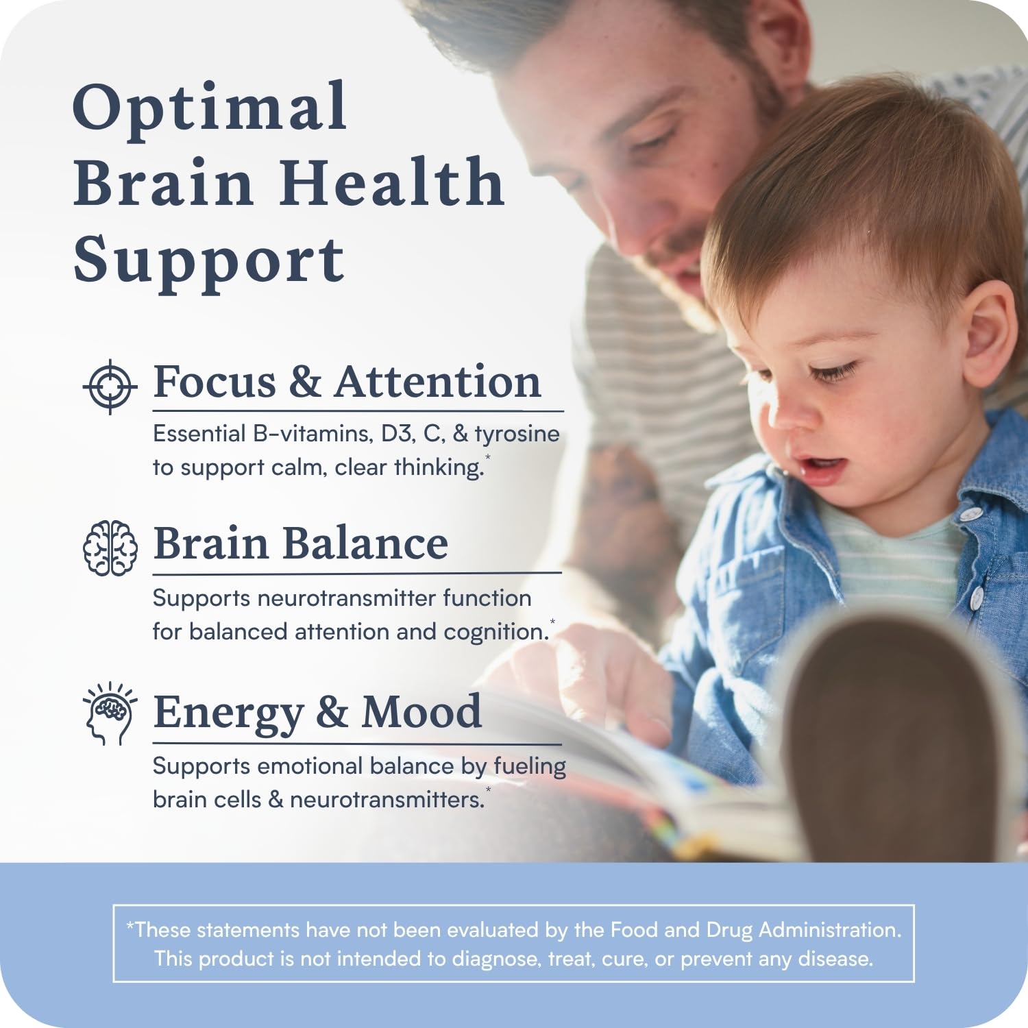 Accentrate Brain Supplement for Focus, Attention, Mood | Complete Vitamin B Complex | Brain Health | Methylated Multivitamin w/L-Methylfolate (5-MTHF), Cofactors Methyl-B12 & P5P | MTHFR Supplement
