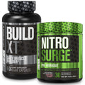 Jacked Factory Nitrosurge Pre-Workout in Cotton Candy & Build XT Muscle Building Bundle Jacked Factory Au supplements
