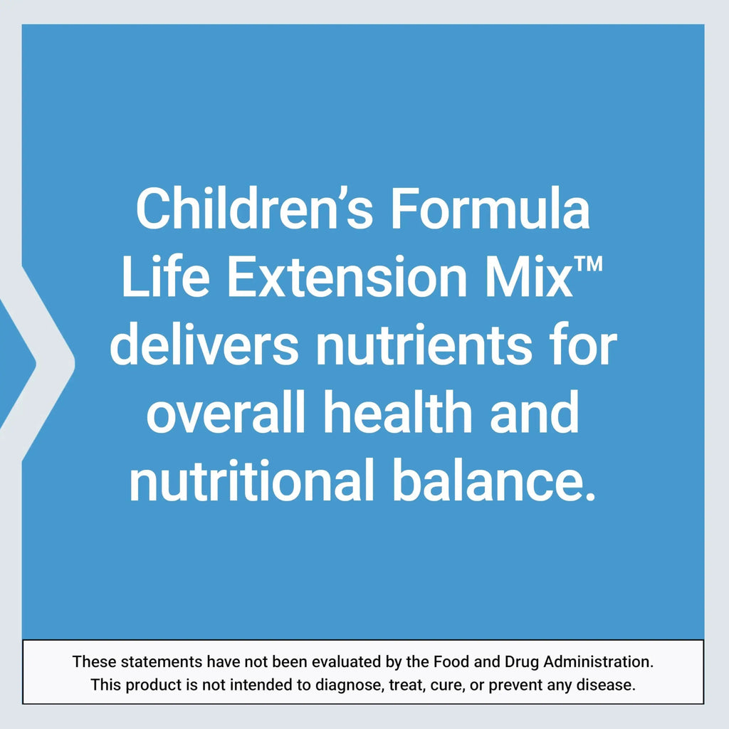 Life Extension Children's Formula Mix™, multivitamin for Kids, 18 Essential Vitamins and Minerals Life Extension Au supplements