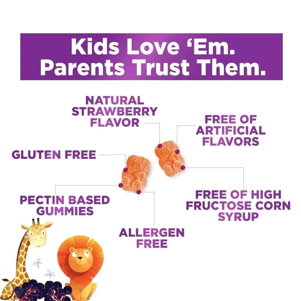 Multivitamin for Kids - Complete Daily Children's Multi Vitamin Gummies with Vitamin D, B Vitamins, Zinc & More - Energy, Memory Focus Nature's Nutrition Au supplements