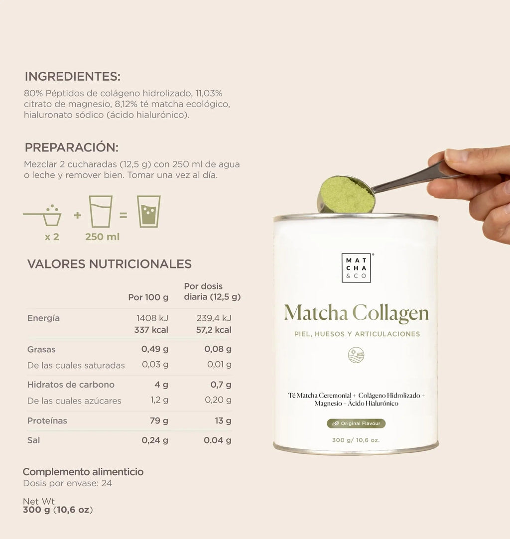 Collagen with Magnesium, Matcha Tea and Hyaluronic Acid. Joints, skin and nails Matcha & CO Au supplements