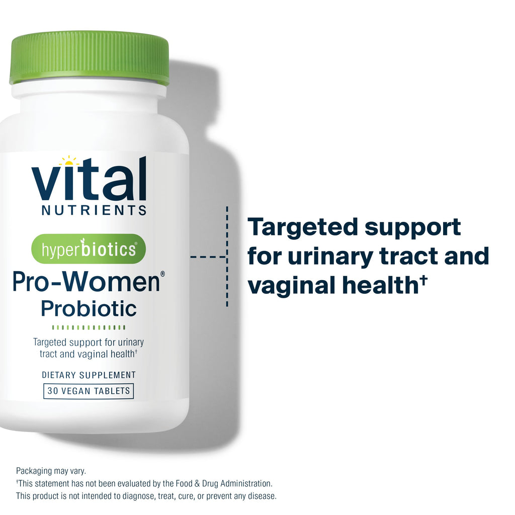 Hyperbiotics Vital Nutrients Pro Women Probiotics for Women | Vaginal Probiotics for PH Balance | Oral Probiotic for Vaginal Health and Urinary Tract Health | 6 Targeted Strains | 30 Vegan Tablets