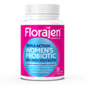 Florajen Women's Complete Triple-Action Prebiotic + Probiotic + Postbiotic for Digestive & Immune Support - Fast-Acting Relief from Constipation & Bloating