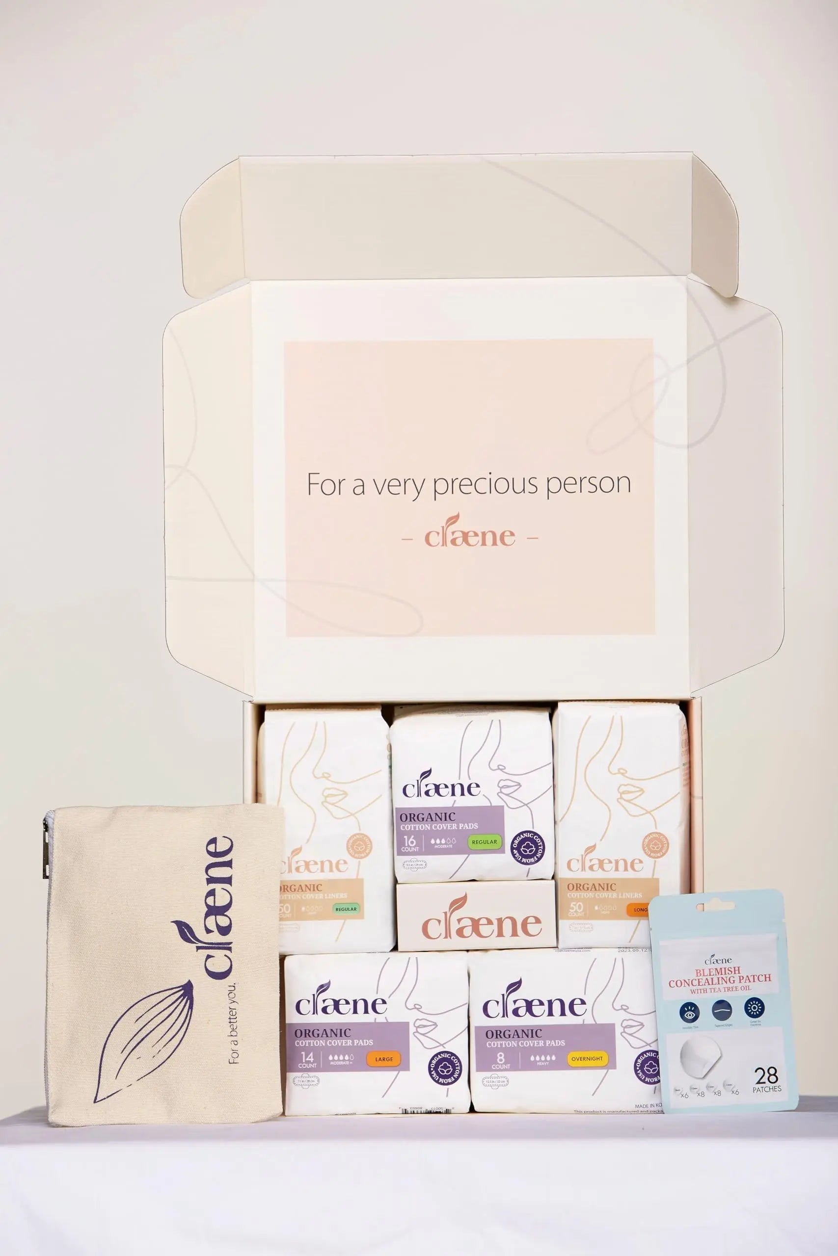 Claene Organic Cotton Panty Liners, Unscented, Thin, Cruelty-Free, Daily, Breathable Organic Panty CLAENE Au supplements