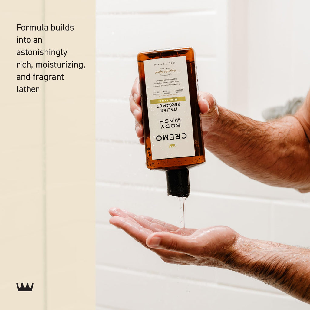 Cremo Body Wash for Men, Rich-Lathering Italian Bergamot, 16 Fl Oz