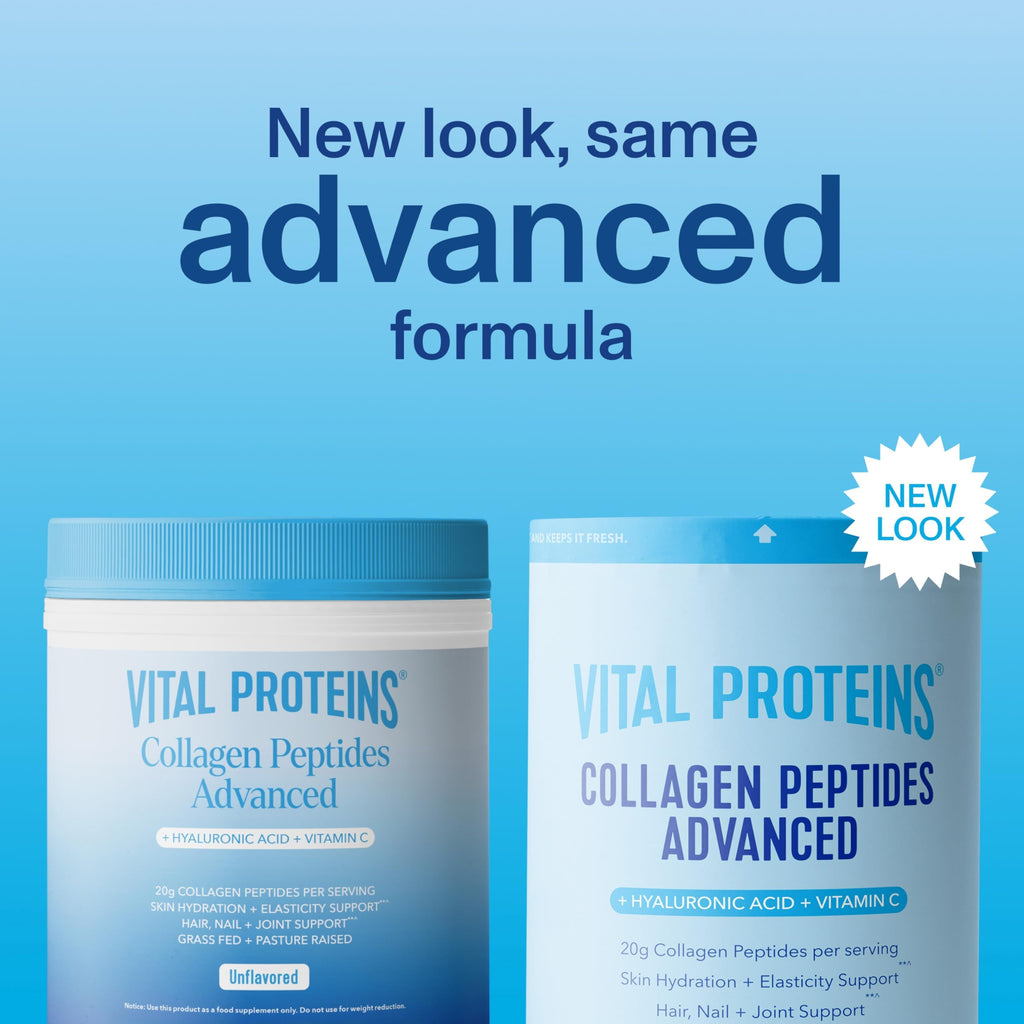 Vital Proteins Collagen Peptides Powder Advanced with Hyaluronic Acid & Vitamin C, Collagen Supplements, Unflavored, 12 Servings Vital Proteins Au supplements