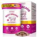 Beef Organ Supplement for Women - Grass-Fed Beef Liver, Kidney, Heart, Uterus, Ovary - Supports Female Energy & Hormone Balance - Pasture Raised in New Zealand