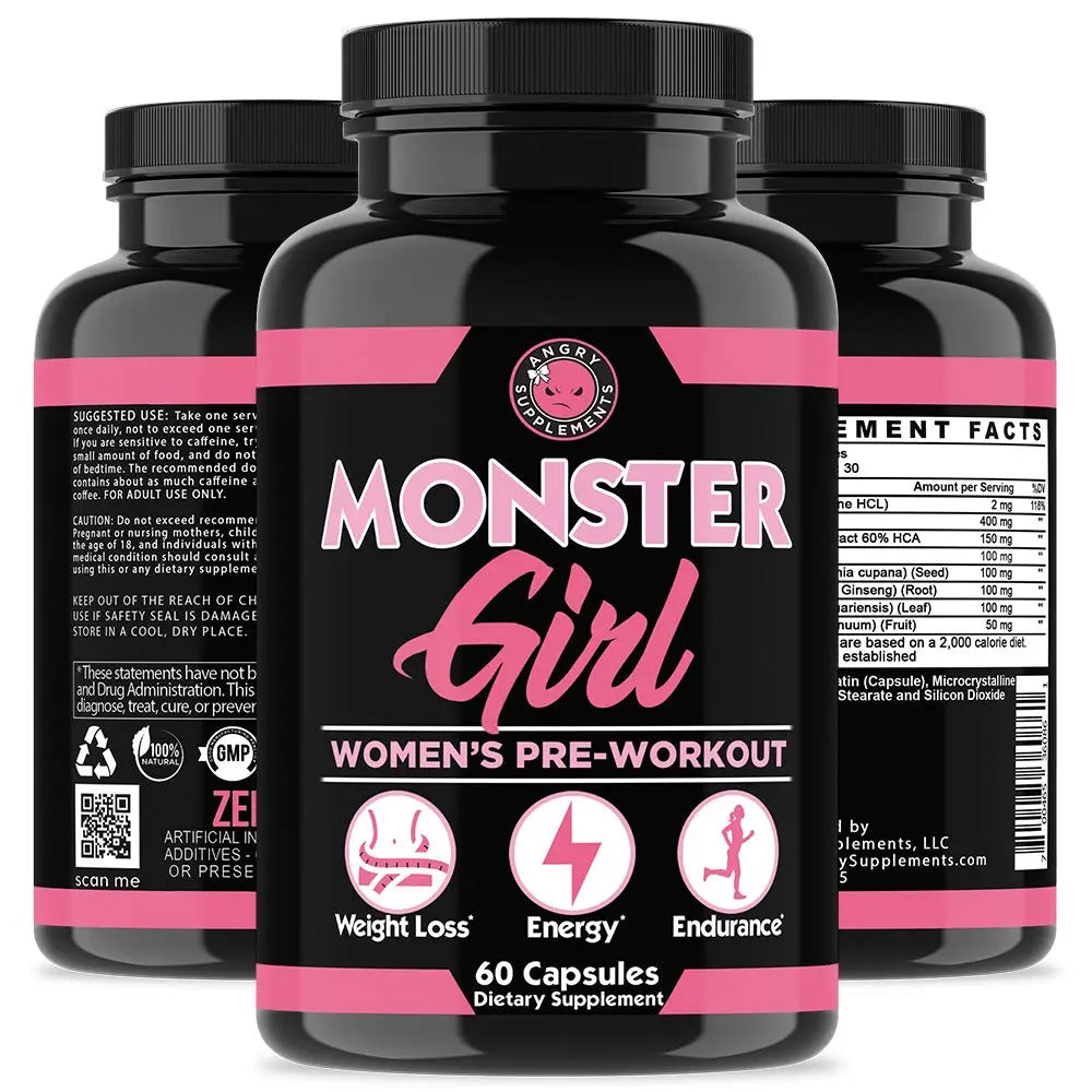 Angry Supplements Monster Girl, Women’s Pre-Workout + Recovery, Apple Cider Vinegar Angry Supplements Au supplements