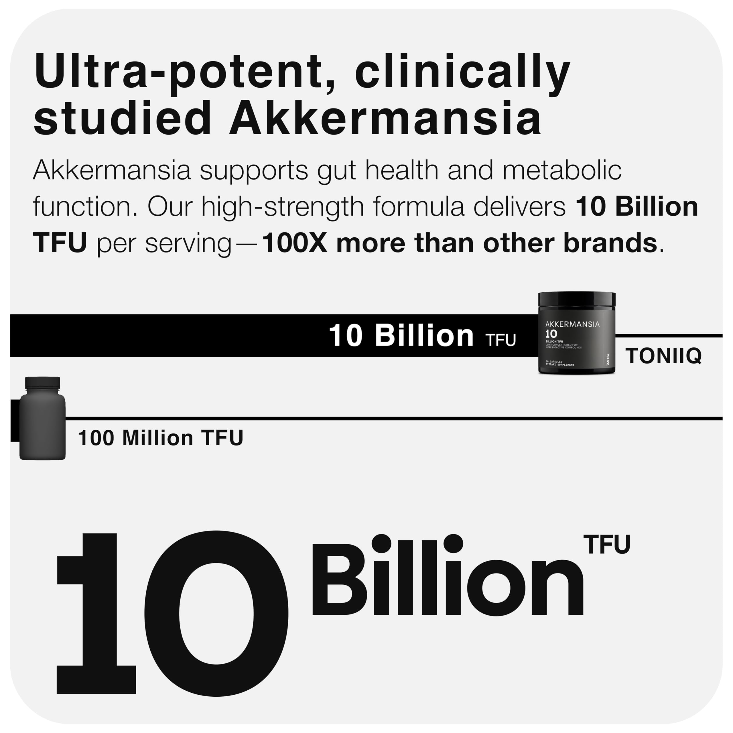Toniiq Akkermansia Probiotic – 10 Billion TFU – Supports Gut Health & GLP-1 Activity Toniiq Au supplements