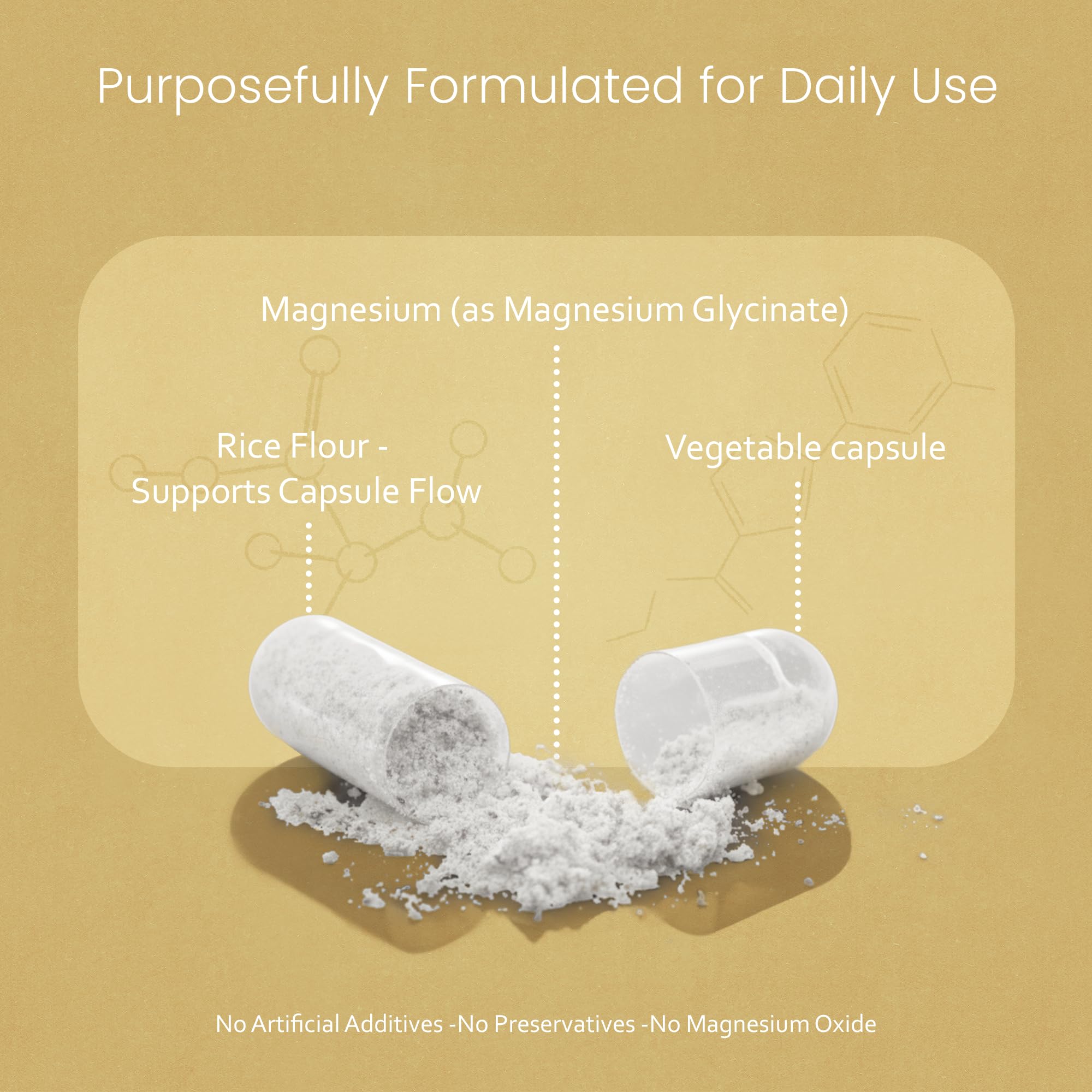 NaturaLife Labs Magnesium Glycinate - 450 mg per Serving – 120 Vegan Capsules - Non-GMO, Gluten-Free, Vegan